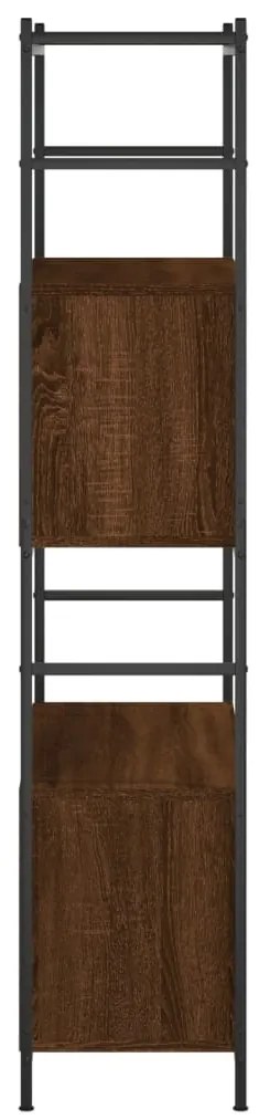 Estante 80x30x145,5cm derivados madeira/ferro carvalho castanho