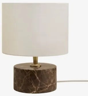 Candeeiro De Mesa Em Pedra Natural Orlena Mármore Castanho Emperador & Branco-escuro Ø20 Cm - ↑15 Cm Arlina - Sklum