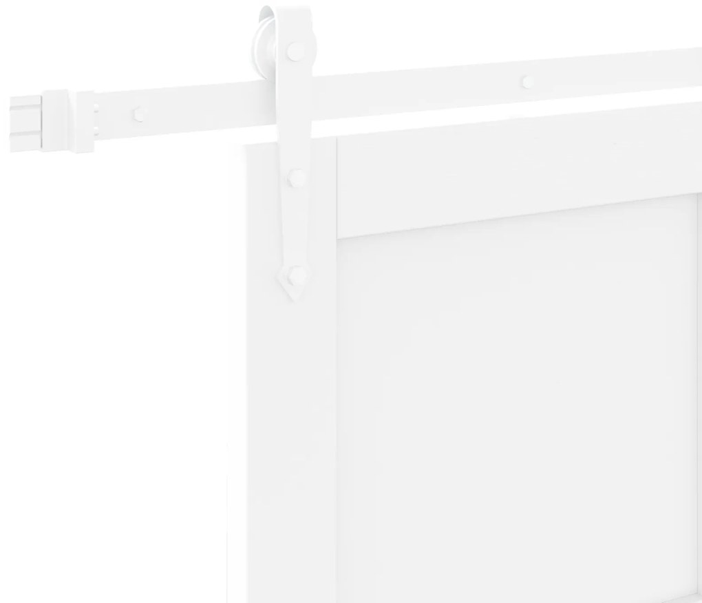 Porta Deslizante vidaXL com Conjunto de Hardware Branca 86x198.5 cm Ma