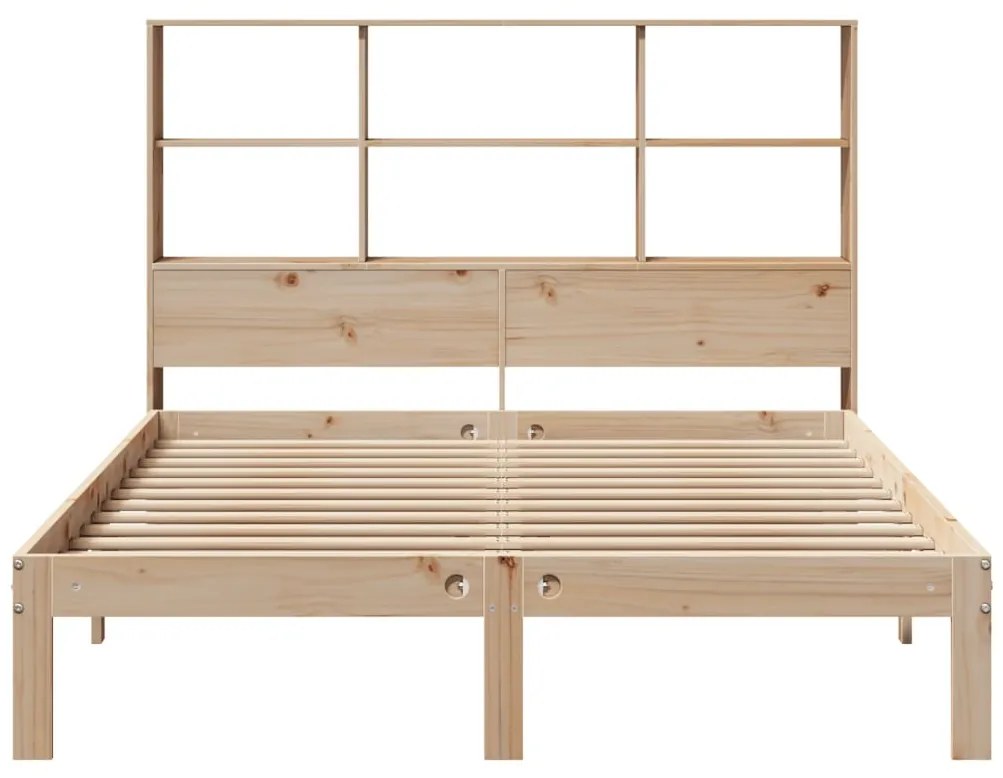 Cama com estante sem colchão 120x200 cm pinho maciço