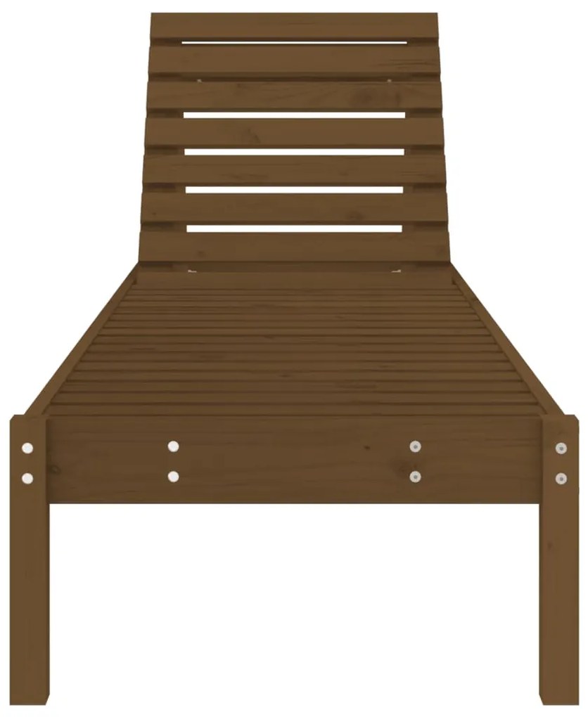 Espreguiçadeira 199,5x60x74 cm pinho maciço castanho mel