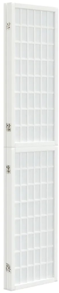 Biombo dobrável com 3 painéis estilo japonês 120x170 cm branco
