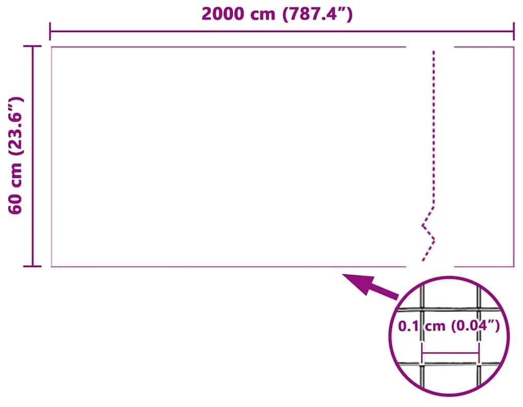 Rede mosquiteira Branco 60 x 2000 cm PVC