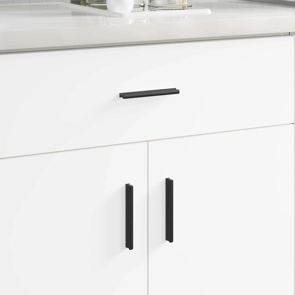 vidaXL Cabo 12 pcs Preto 106 x 7,4 x 15,5 mm Alumínio