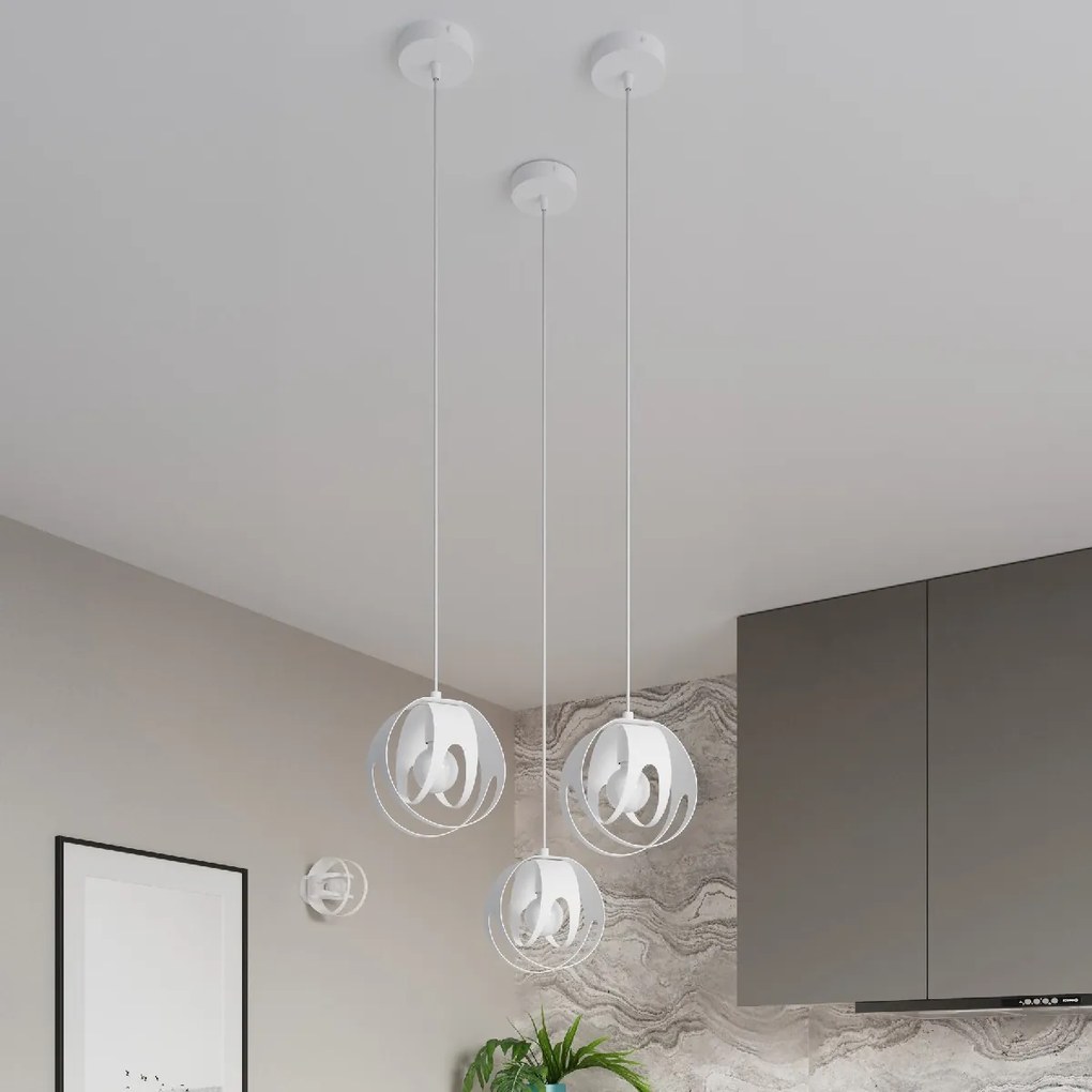 Aplique Candeeiro de Teto em AÇO TULOS 1 Lampâda Branco
