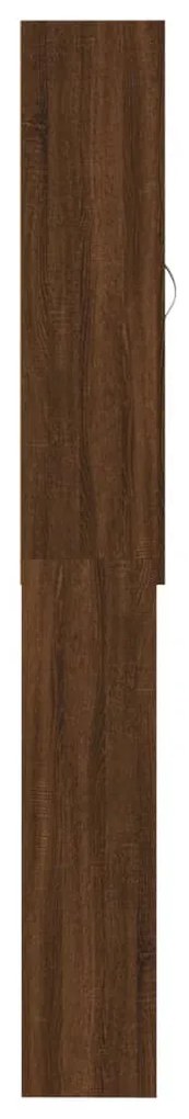 Armário máquina lavar roupa 64x25,5x190 cm carvalho castanho