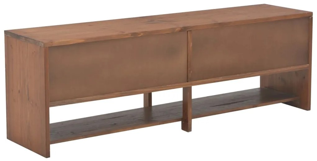 Móvel de TV com 4 gavetas 120x30x40 cm abeto maciço