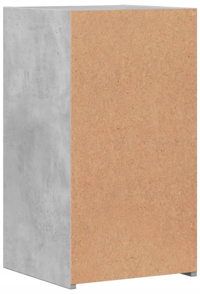 Mesa de cabeceira 35x34x65 cm derivados madeira cinza cimento