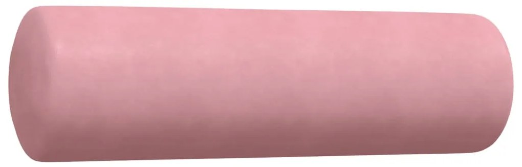 3 pcs conjunto de sofás com almofadões e rolos veludo rosa