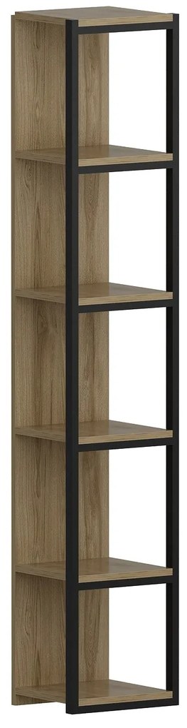 Estante Texas – Carvalho e Preto – 33,7 cm x 180 cm x 29,5 cm