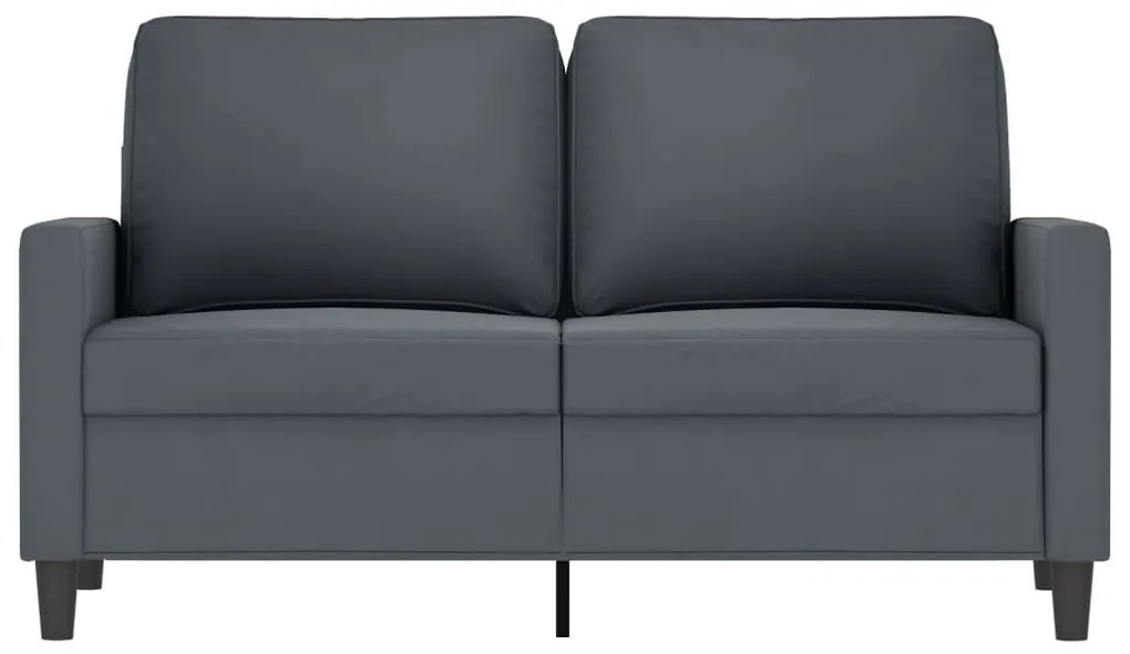Sofá de 2 lugares 120 cm veludo cinza-escuro