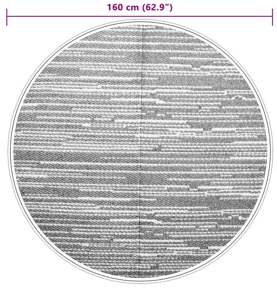 Tapete de exterior Ø160 cm ARAKIL PP castanho