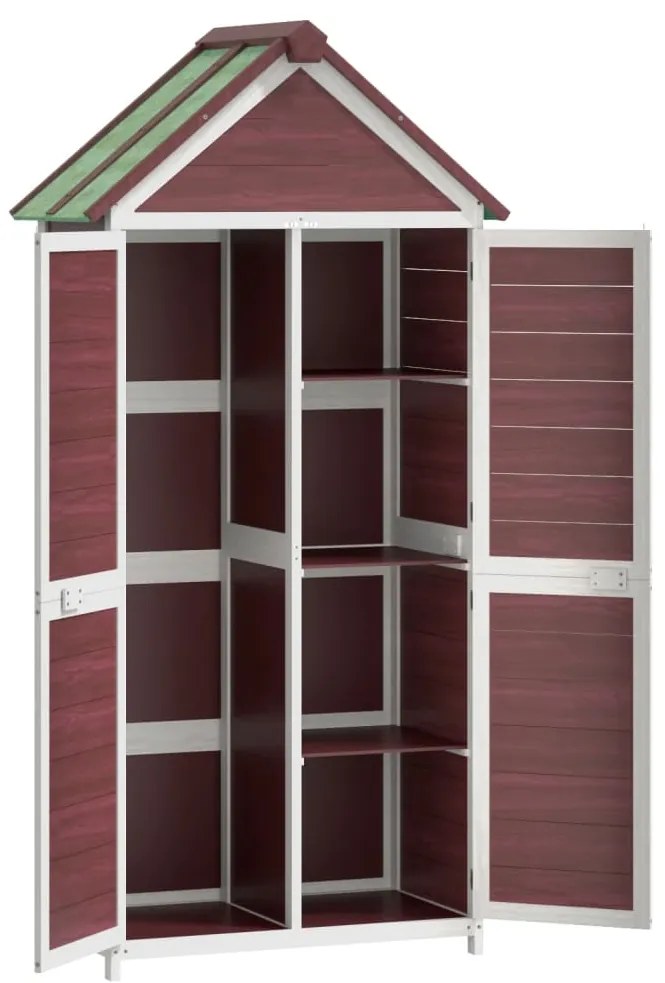 2 pcs conj. abrigos p/ ferramentas jardim pinho maciço cor moca