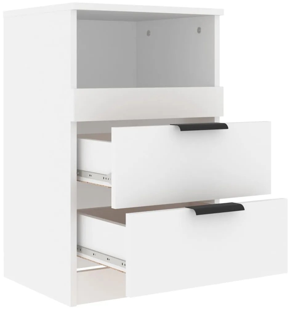 Mesa de cabeceira derivados de madeira branco