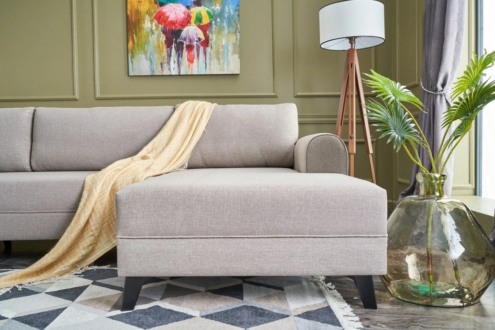 Sofá-Cama de Canto Belen – Creme – 300x78x202 cm