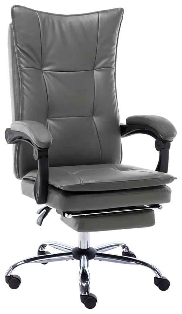 20354 vidaXL Cadeira de escritório em couro artificial antracite