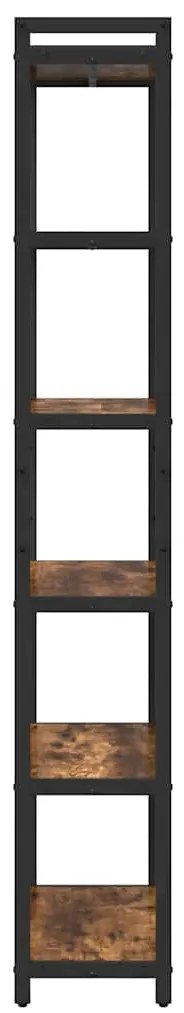 Estante Carvalho fumado 60 x 30 x 188 cm MDF e Aço