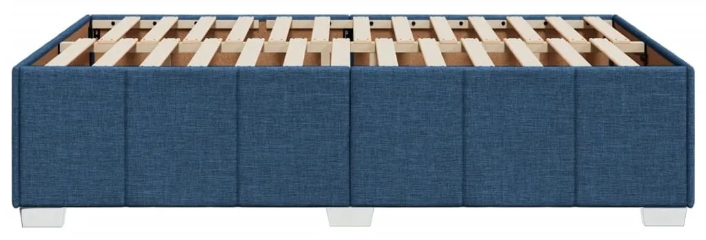 Estrutura de cama sem colchão 120x190 cm tecido azul