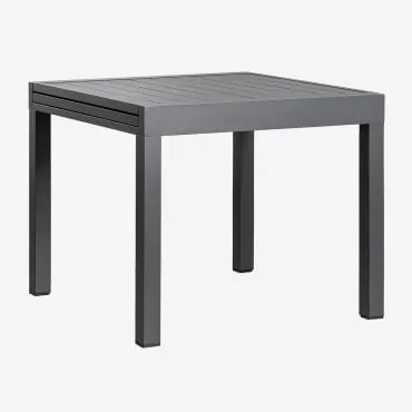 Mesa De Jardim Extensível Em Alumínio Starmi 90-180x90 Cm Cinza Grafito - Sklum