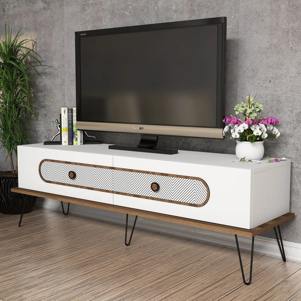 Móvel TV Ekol – Branco – 145 cm x 45 cm x 40 cm