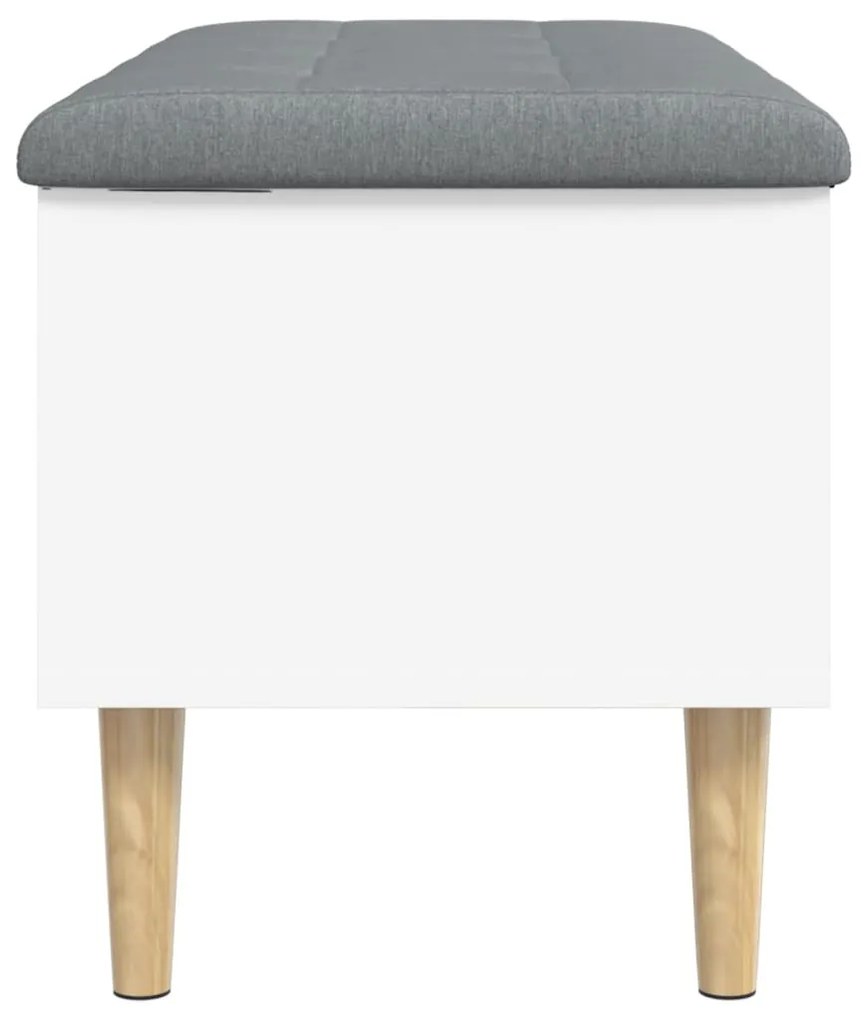 Banco de arrumação 82x42x46 cm derivados de madeira branco