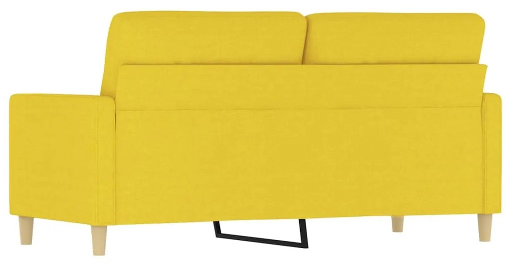 Sofá de 2 lugares 140 cm tecido amarelo-claro