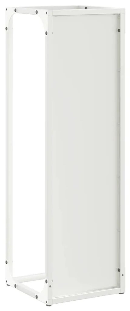 Suporte para lenha 25x25x80 cm aço laminado a frio branco
