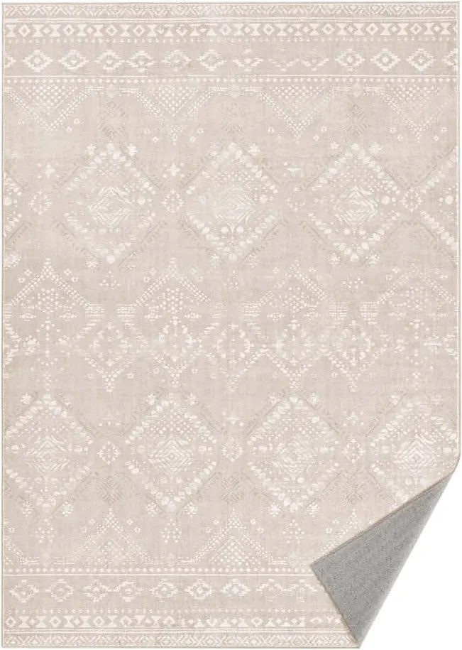 Tapete Boho 140 x 200 cm felpudo bege cappuccino