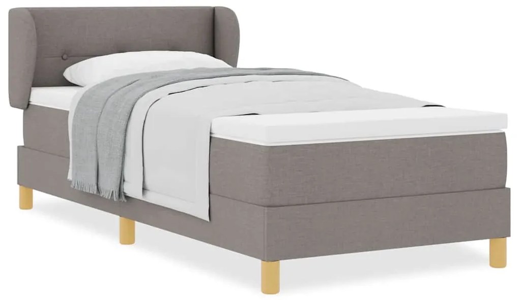 Cama Box Spring vidaXL com Colchão em Taupe - 80x200 cm