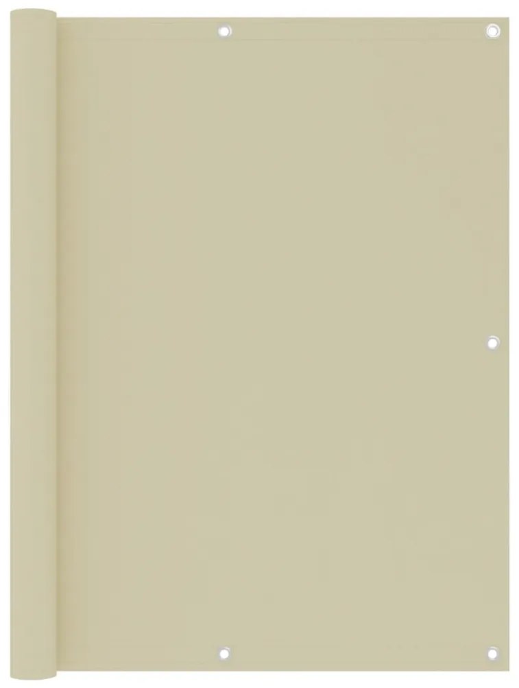 134959 vidaXL Tela de varanda 120x600 cm tecido Oxford creme