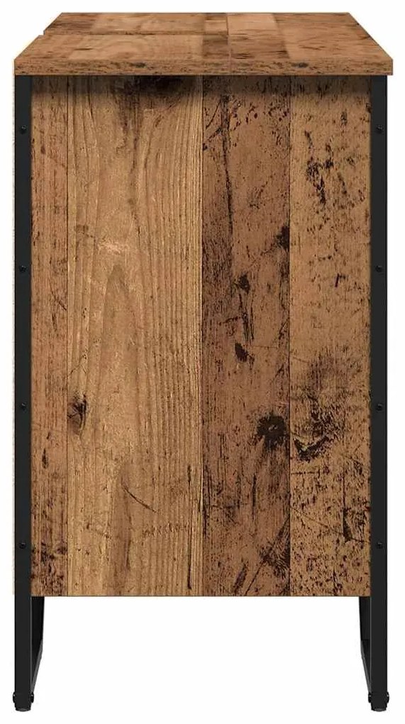 Armário de Pia para Casa de Banho Madeira Antiga 91x35x60 cm Madeira d