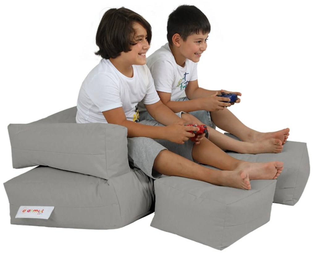 Cadeira de Jardim Kids Double Seat Pouf – Fumado – 100x50x40 cm | Trib