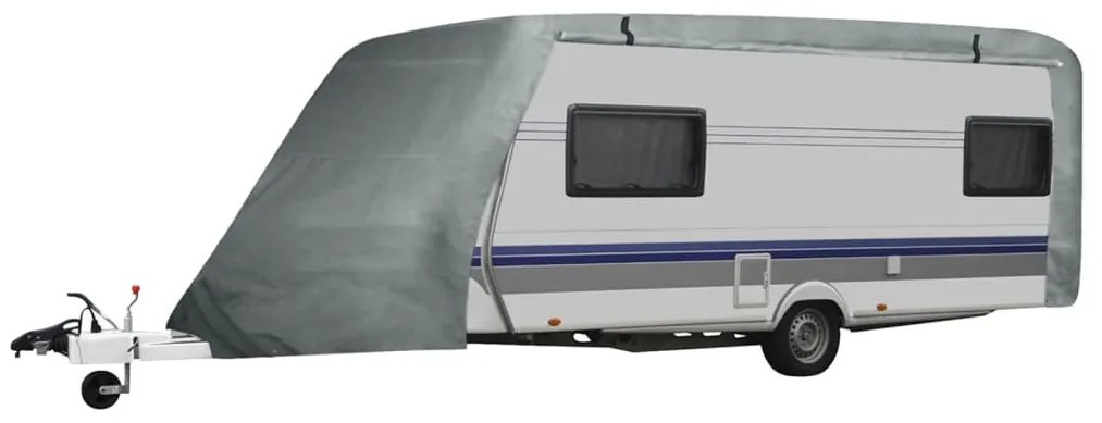 210095 vidaXL Cobertura caravana cinzento L