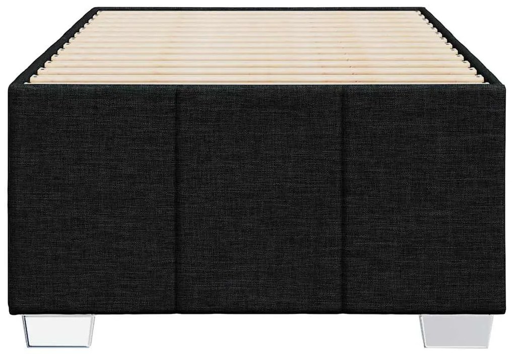 Estrutura de cama sem colchão 100x200 cm tecido preto