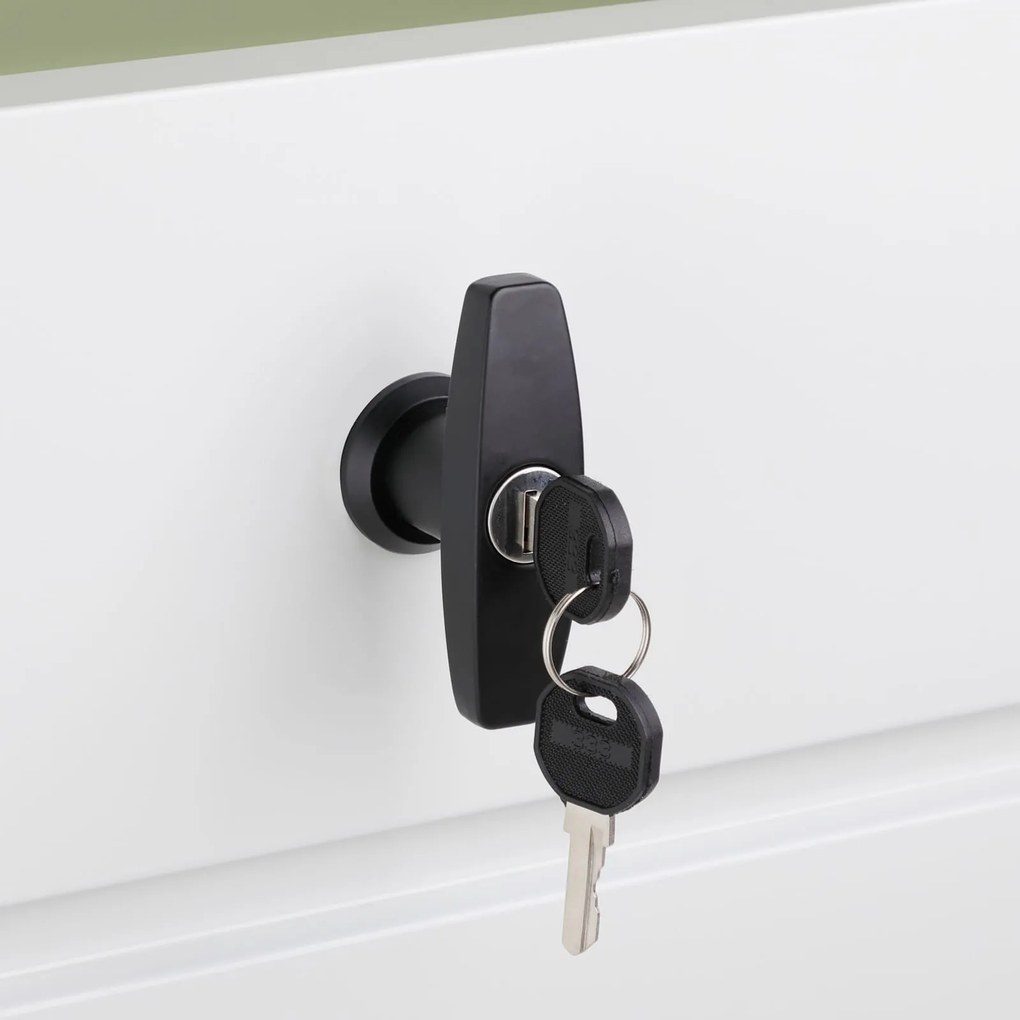 Caixa de arrumação jardim 385L em metal com fechadura 120 x 62 x 63 cm cinzento claro