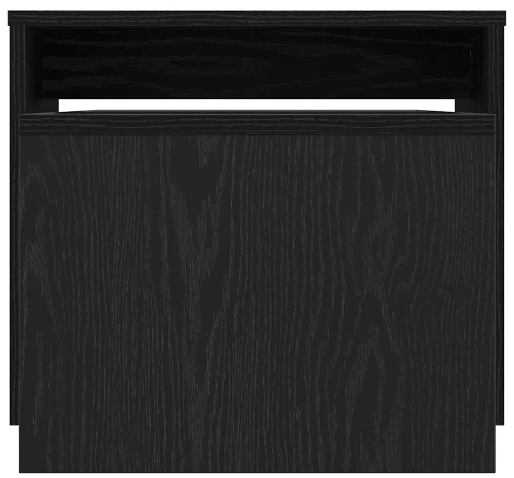 Conjunto de Mesas VidaXL Preto Carvalho 100x48x40 cm Madeira de Engenh