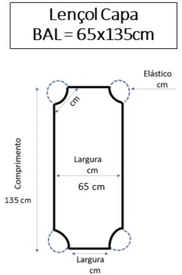 Lençol para Catre 100% algodão Personalizado