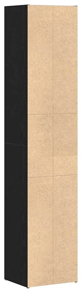Estante Modular vidaXL Preta em Carvalho 36x30x171 cm em Madeira Engen