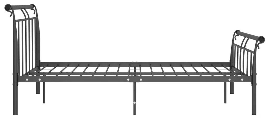 Estrutura de cama 140x200 cm metal preto