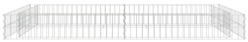 Canteiro elevado/cesto gabião 200x100x20 cm aço galvanizado