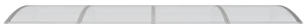 Toldo de porta 350x100 cm policarbonato cinzento