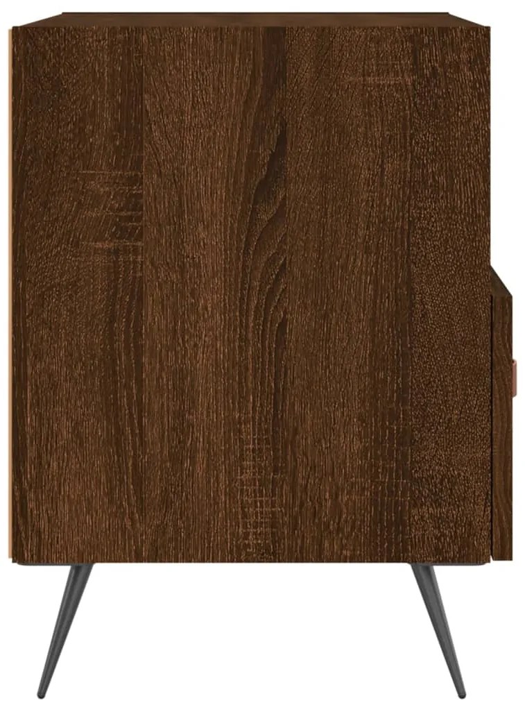 Mesa de cabeceira 2 pcs derivados de madeira carvalho castanho
