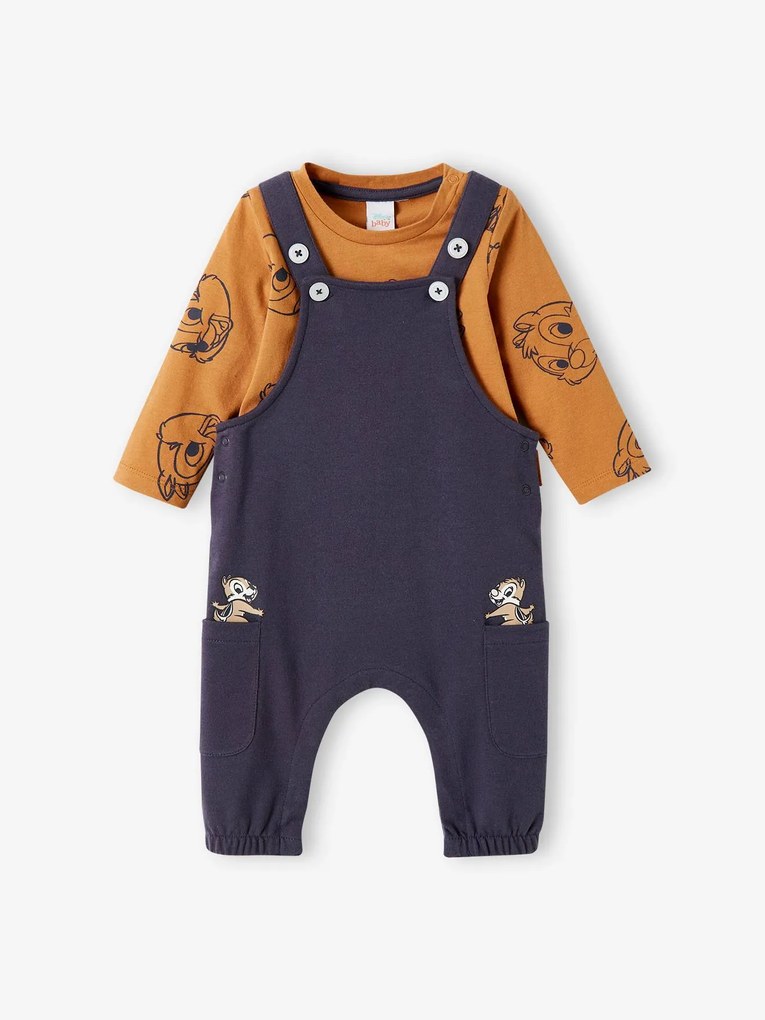 Conjunto de 2 peças, Tico e Teco da Disney®, para criança azul escuro liso