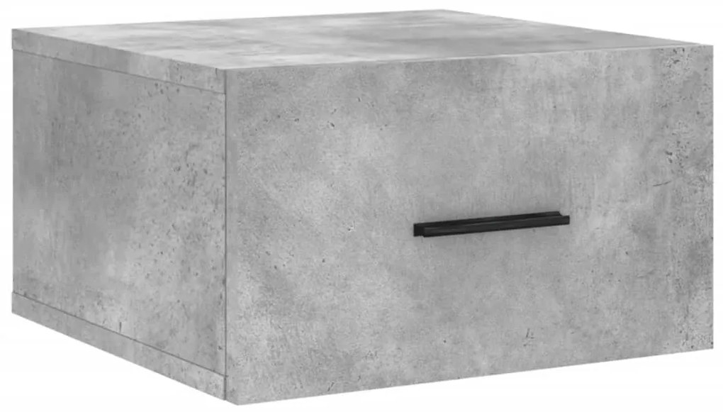 Mesas de cabeceira parede 2 pcs 35x35x20 cm cinza cimento