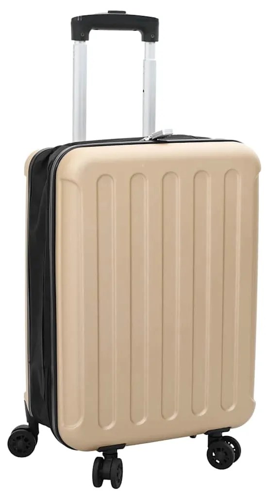 vidaXL Mala Dobrável Casco Duro 20'' Champagne 34x23x55.5 cm ABS