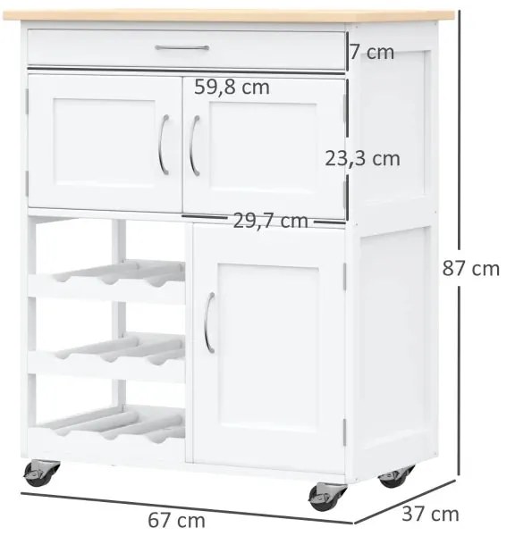 Carrinho de Cozinha Jaymi - Design Moderno