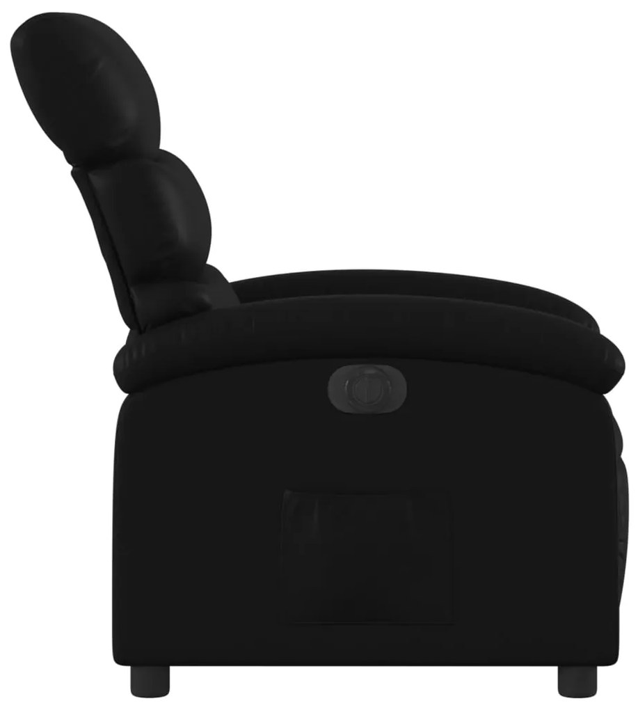 Poltrona reclinável elétrica couro artificial preto