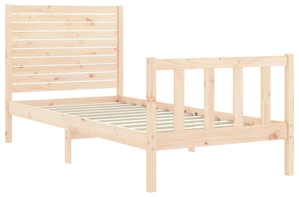 Cama sem colchão 90x200 cm madeira de pinho maciça