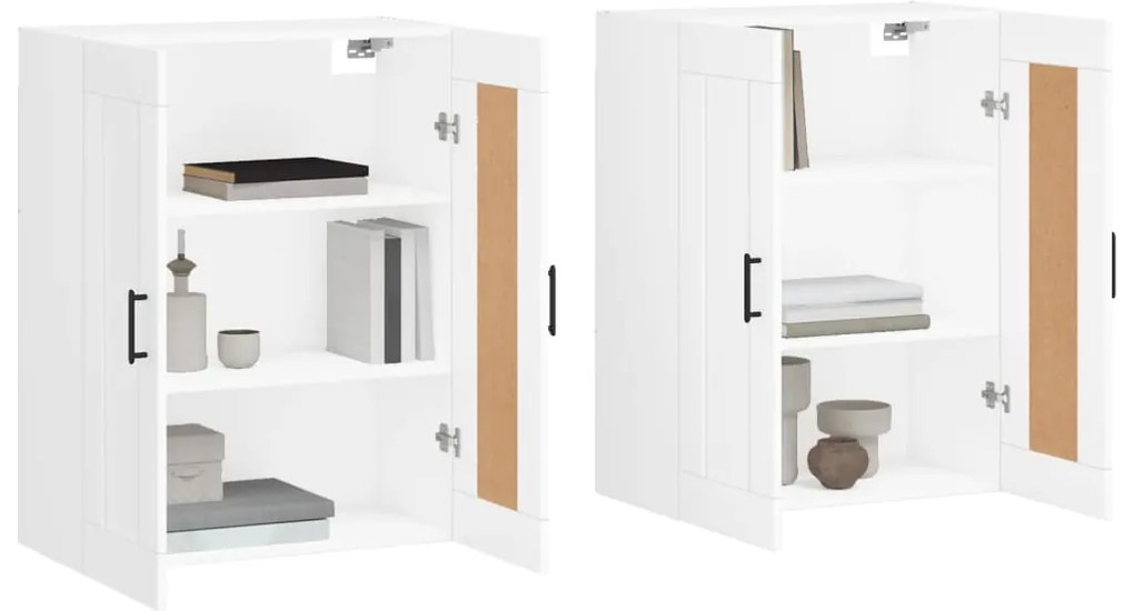 Móveis de parede 2 pcs derivados de madeira branco