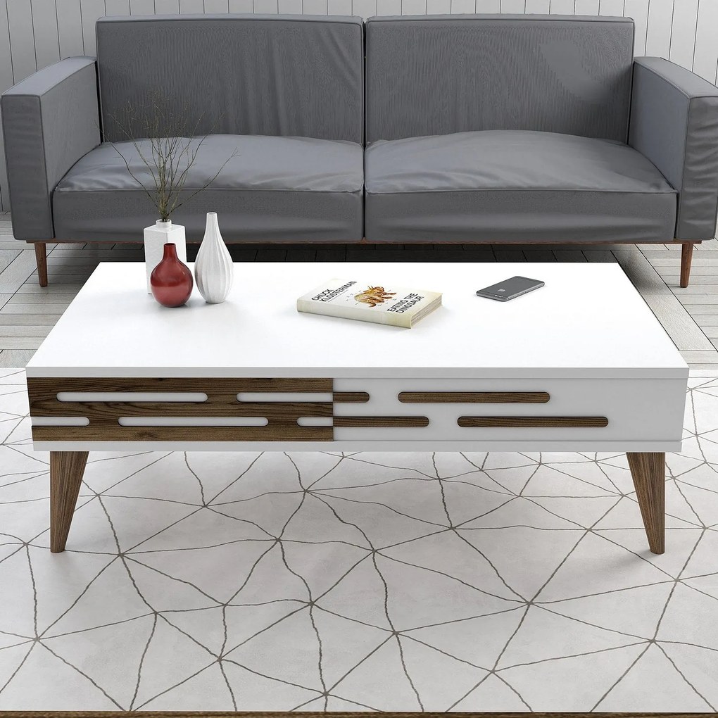 Mesa de Centro Valensiya – Branco – 105x60x34,6 cm